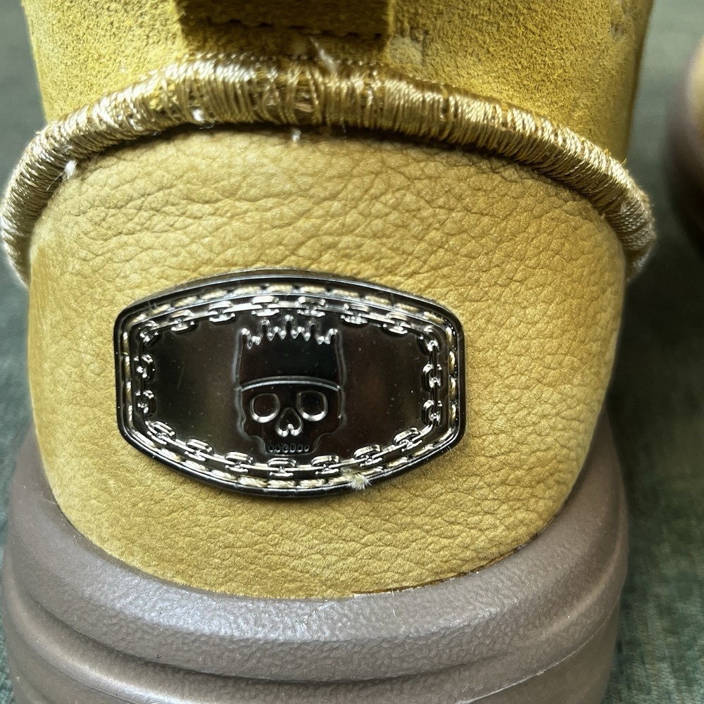 Size 11-Jelly Roll Hey Dude Suede Bradley Boot Tan Skull Print Brand New - Picture 6 of 14